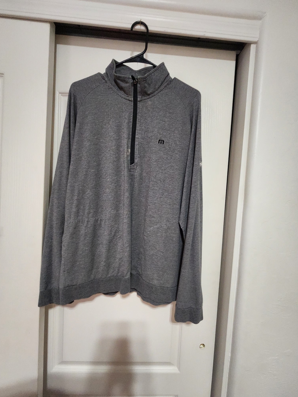 Men's Gray Quarter-Zip Performance Sweater